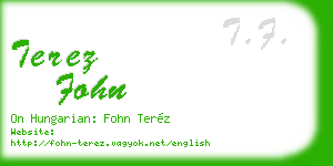 terez fohn business card