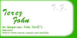 terez fohn business card